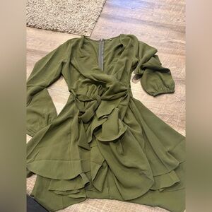 Olive green dress